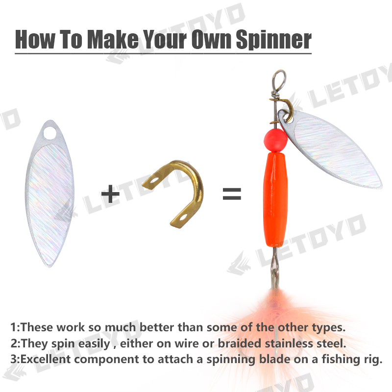 LETOYO 100pcs Folded Clevises  - Fishing Lure Spinner review and price
