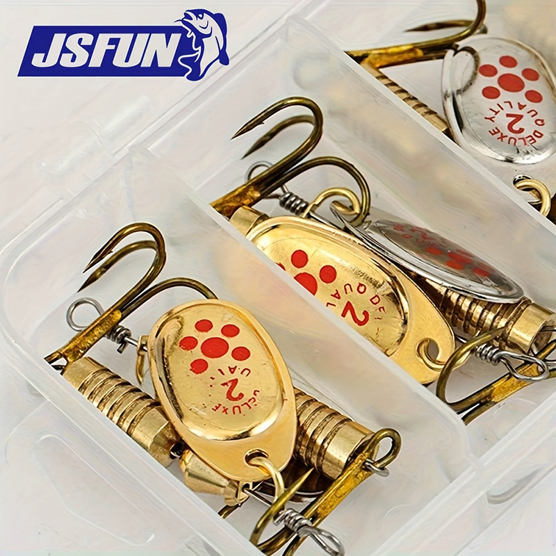 JSFUN 10pcs Spinner Lure Set w - Fishing Lure Blade Bait review and price