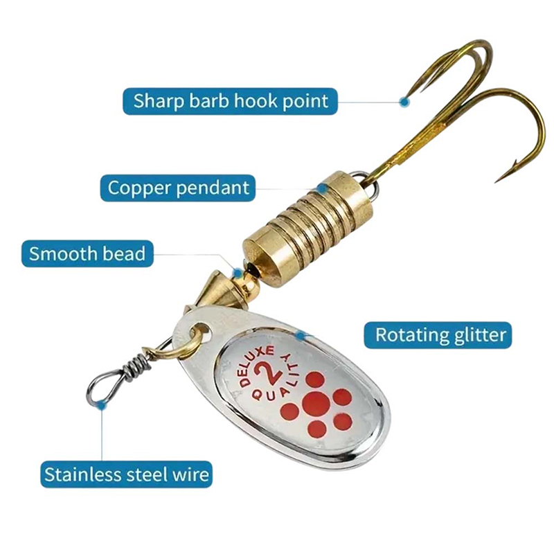 JSFUN 10pcs Spinner Lure Set w - Fishing Lure Blade Bait review and price