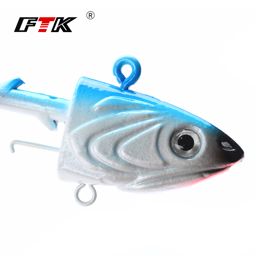 FTK 2PCS Jig Head Fishing Hook - Fishing Lure Soft Plastic review and price
