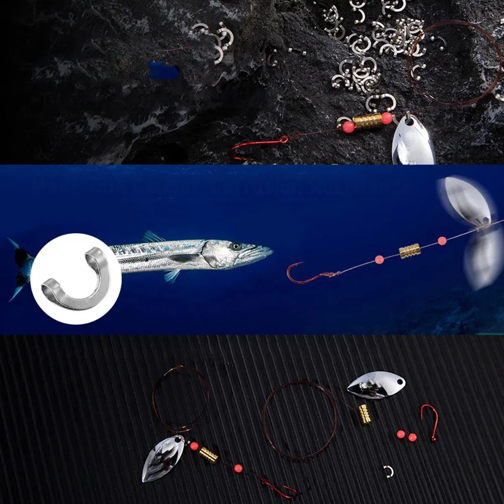 100pcs Fishing U Shaped Fixed  - Fishing Lure Spinner review and price